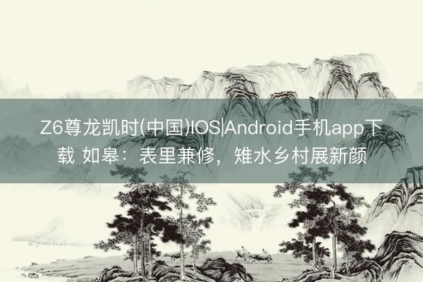 Z6尊龙凯时(中国)IOS|Android手机app下载 如皋：表里兼修，雉水乡村展新颜