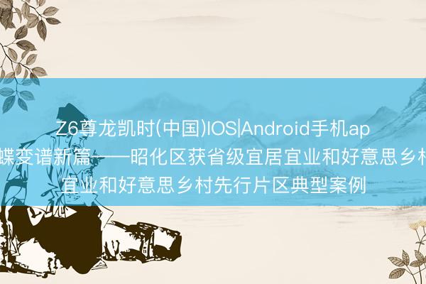 Z6尊龙凯时(中国)IOS|Android手机app下载 丘壑织新景 蝶变谱新篇——昭化区获省级宜居宜业和好意思乡村先行片区典型案例