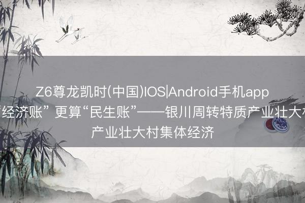 Z6尊龙凯时(中国)IOS|Android手机app下载 既算“经济账” 更算“民生账”——银川周转特质产业壮大村集体经济