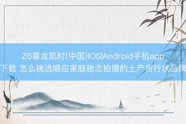 Z6尊龙凯时(中国)IOS|Android手机app下载 怎么挑选顺应家庭驰念拍摄的土产货行状品牌