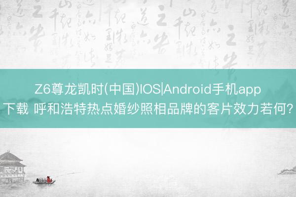 Z6尊龙凯时(中国)IOS|Android手机app下载 呼和浩特热点婚纱照相品牌的客片效力若何？