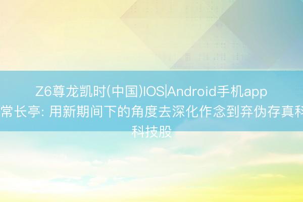Z6尊龙凯时(中国)IOS|Android手机app下载 常长亭: 用新期间下的角度去深化作念到弃伪存真科技股
