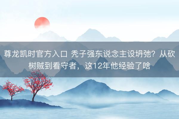 尊龙凯时官方入口 秃子强东说念主设坍弛？从砍树贼到看守者，这12年他经验了啥