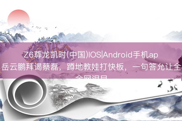 Z6尊龙凯时(中国)IOS|Android手机app下载 岳云鹏拜谒蔡磊,蹲地教娃打快板,一句答允让全网泪目