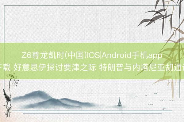 Z6尊龙凯时(中国)IOS|Android手机app下载 好意思伊探讨要津之际 特朗普与内塔尼亚胡通话