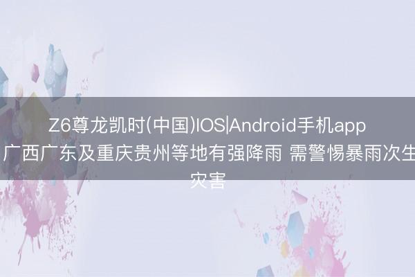 Z6尊龙凯时(中国)IOS|Android手机app下载 广西广东及重庆贵州等地有强降雨 需警惕暴雨次生灾害