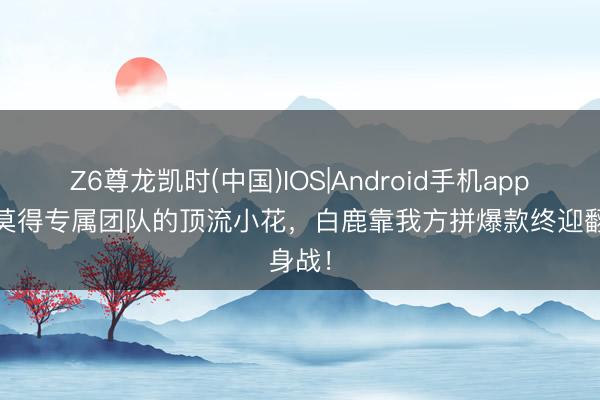 Z6尊龙凯时(中国)IOS|Android手机app下载 莫得专属团队的顶流小花，白鹿靠我方拼爆款终迎翻身战！